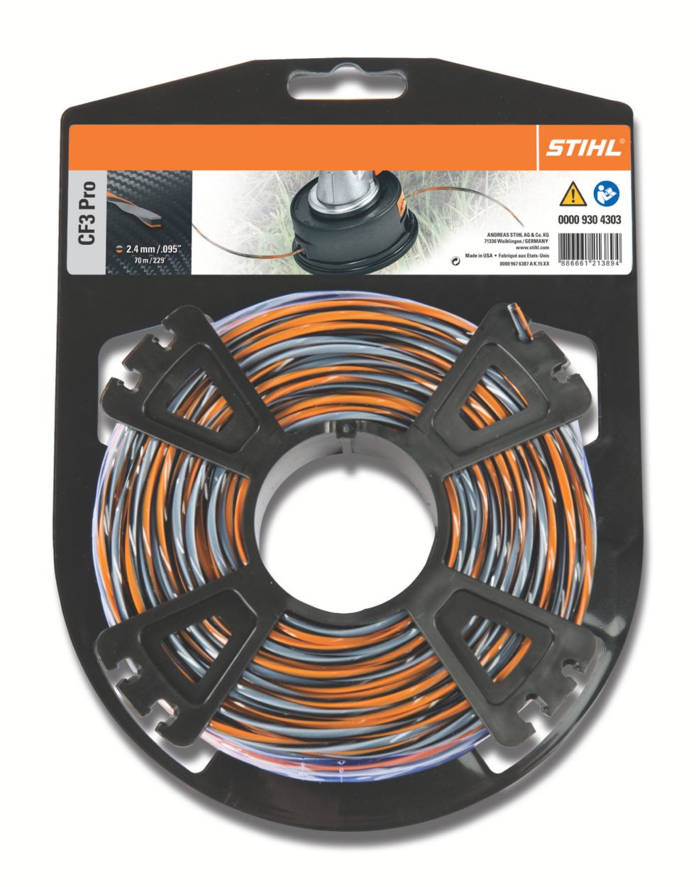Stihl 3.0mm CF3 Pro High-Tech Cruciform Strimmer Line