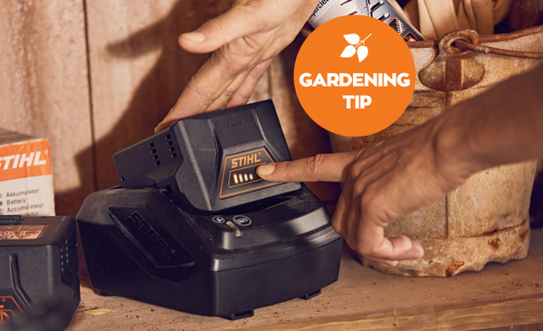 STIHL gardening tip: working with cordless power tools