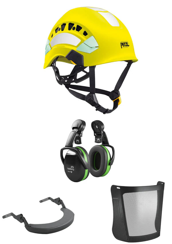 Petzl Vertex Vent Hi-Viz Climbing Helmet 25SNR Bundle