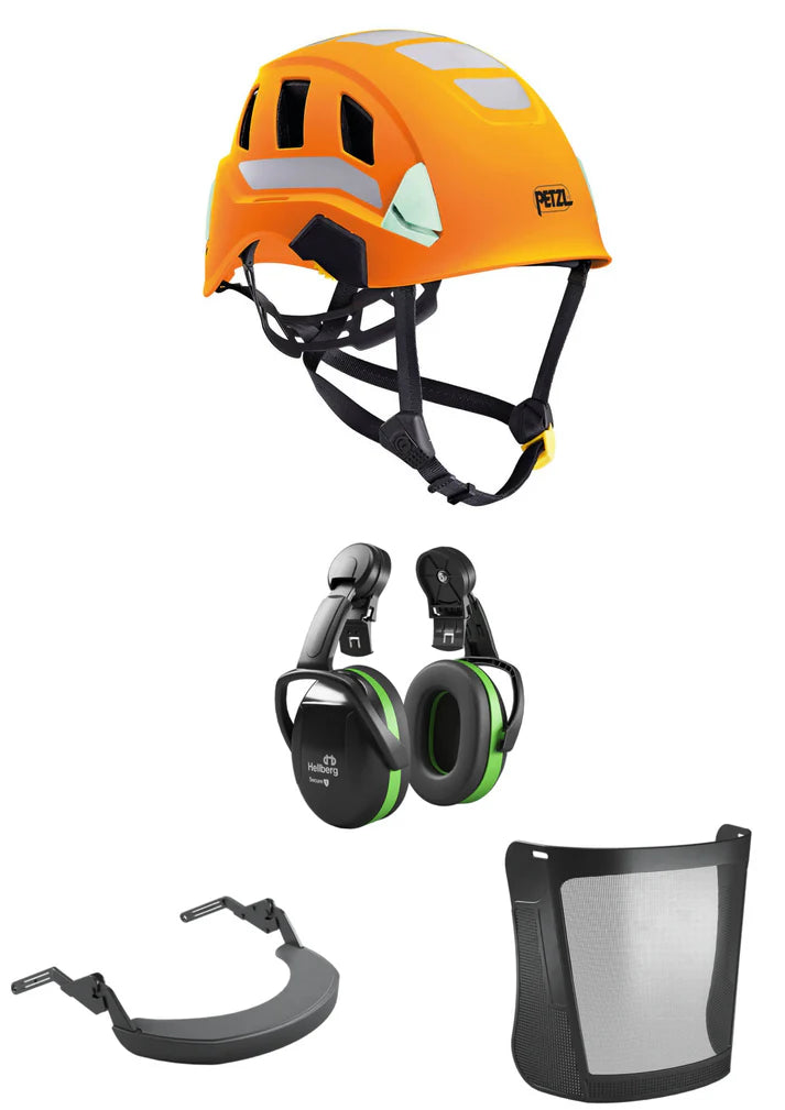 Petzl Strato Vent Hi-Viz Climbing Helmet 25SNR Bundle