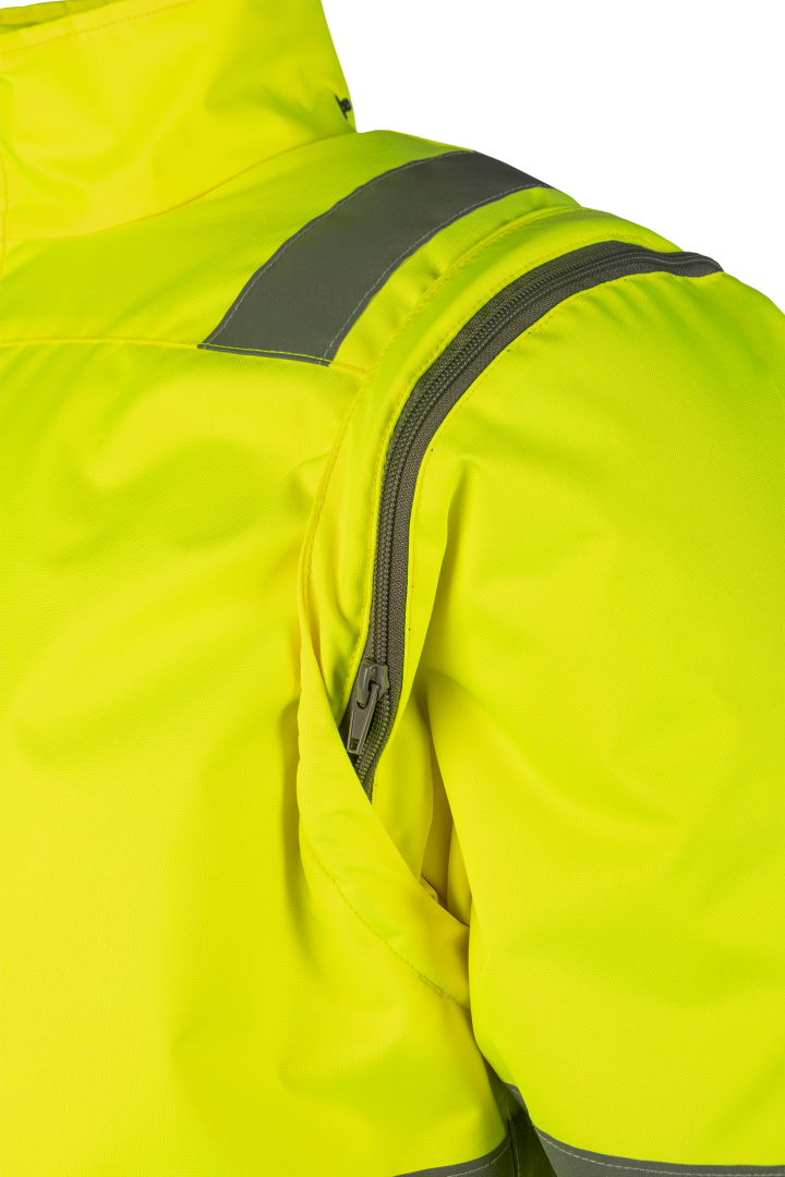 Sioen Hi-Vis Orange 4-in-1 Rain Jacket with Detachable Bodywarmer