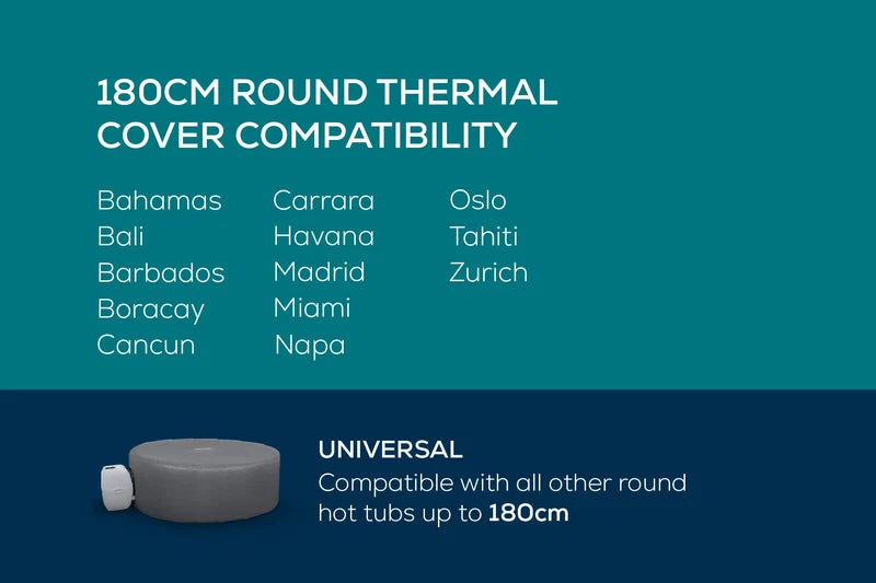 Lay-Z-Spa Round Thermal Hot Tub Cover ‑ Small 180cm x 66cm