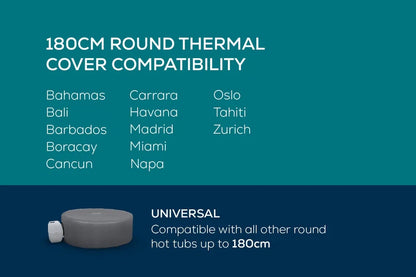 Lay-Z-Spa Round Thermal Hot Tub Cover ‑ Small 180cm x 66cm