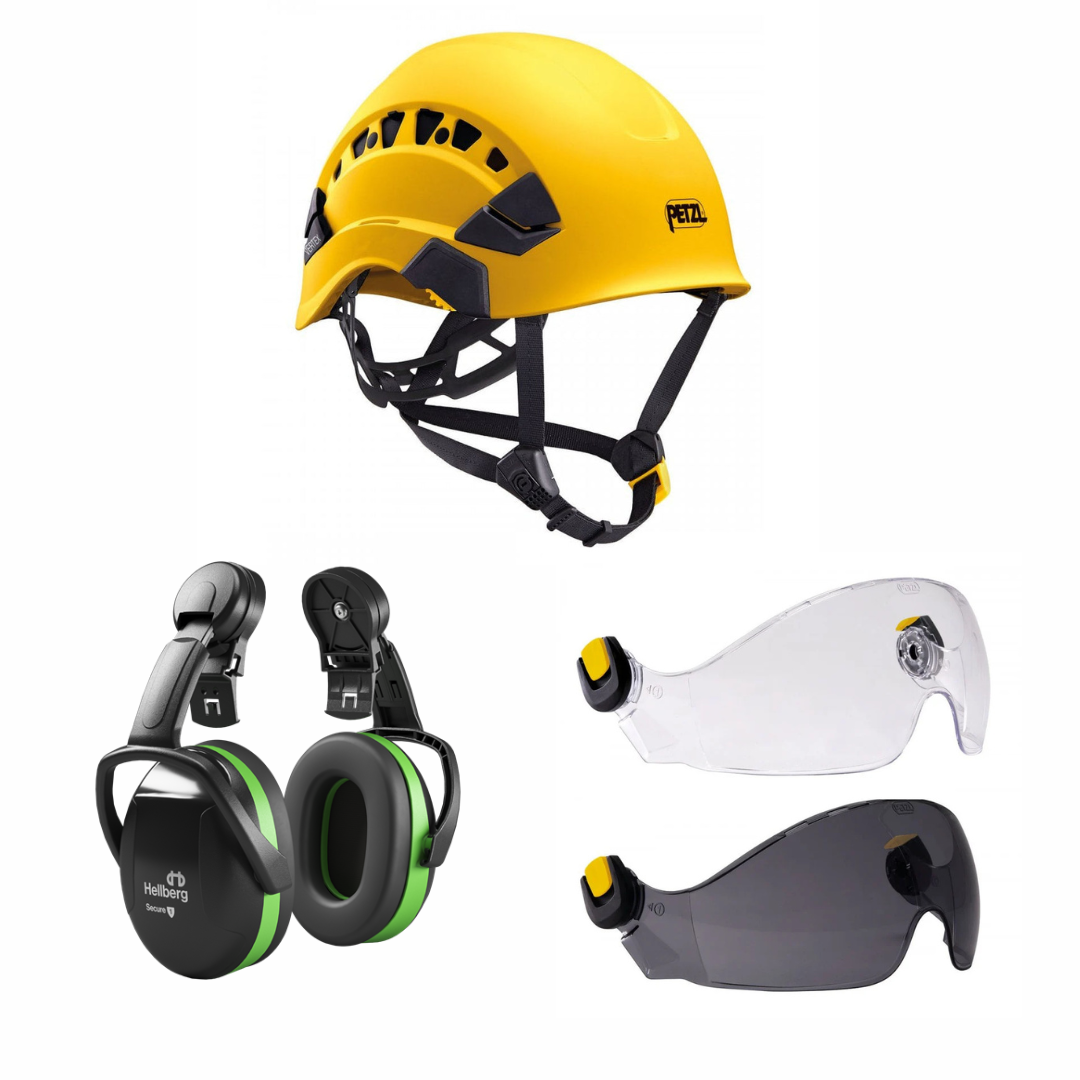 Petzl Vertex Vent Climbing Helmet Shield Bundle