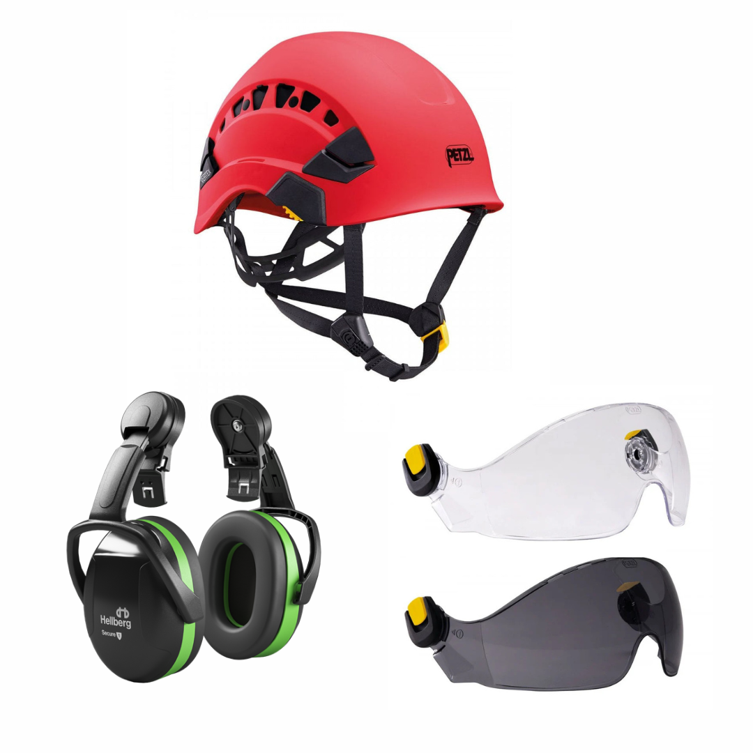 Petzl Vertex Vent Climbing Helmet Shield Bundle