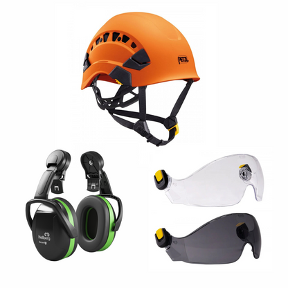 Petzl Vertex Vent Climbing Helmet Shield Bundle
