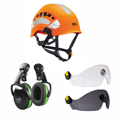 Petzl Vertex Vent Climbing Helmet Shield Bundle