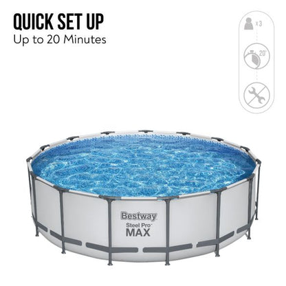 Bestway 15ft X 48” Steel Pro MAX Pool Set