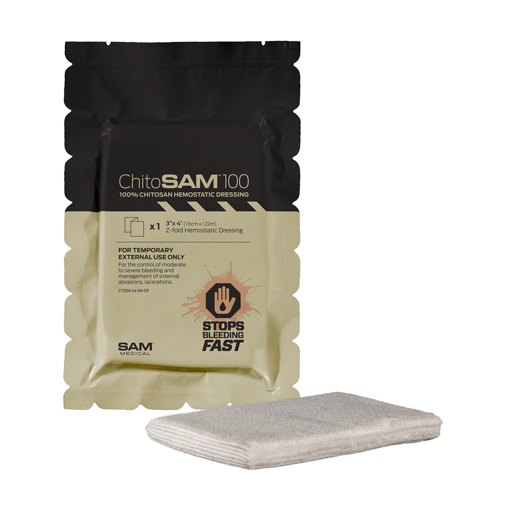 SAM Medical ChitoSAM 100 - Z-Fold 3" x 48" (7.6cm x 122cm)