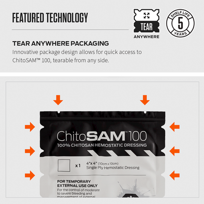 SAM ChitoSAM 100 - Z-Fold 3" x 76" (7.6cm x 183cm)