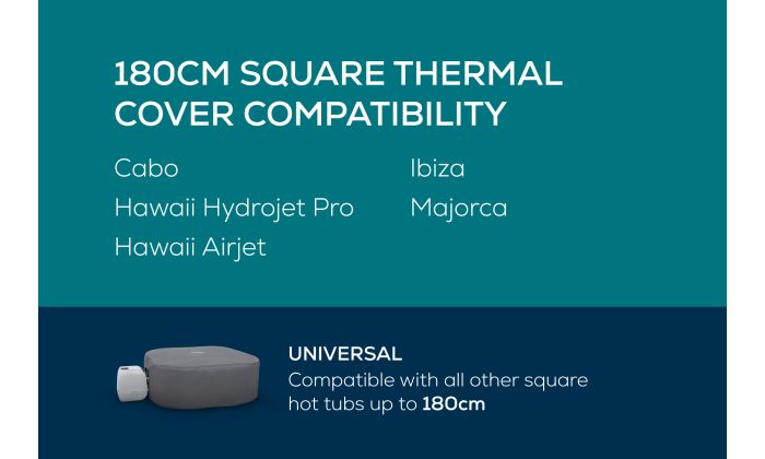 Lay-Z-Spa Square Thermal Hot Tub Cover ‑ Small 180cm x 71cm