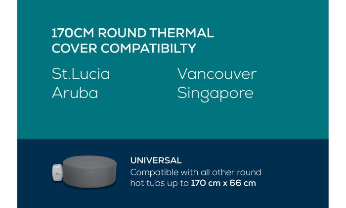 Lay-Z-Spa Round Thermal Hot Tub Cover ‑ X Small 170cm x 66cm