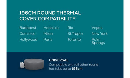 Lay-Z-Spa Round Thermal Hot Tub Cover ‑ Large 196cm x 71cm